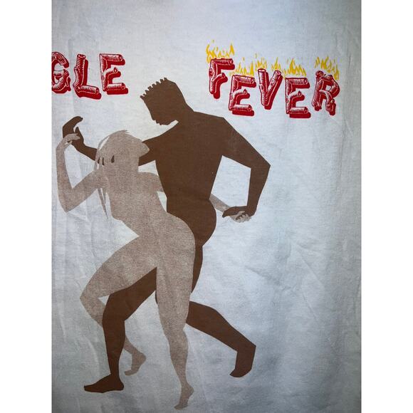 Vintage Spike Lee Shirt Jungle Fever Movie Film Newspaper Race Killer 90s Tee M - Picture 4 of 13